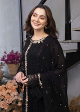 Azure Embroidered Chiffon Unstitched 3 Piece Suit - 24